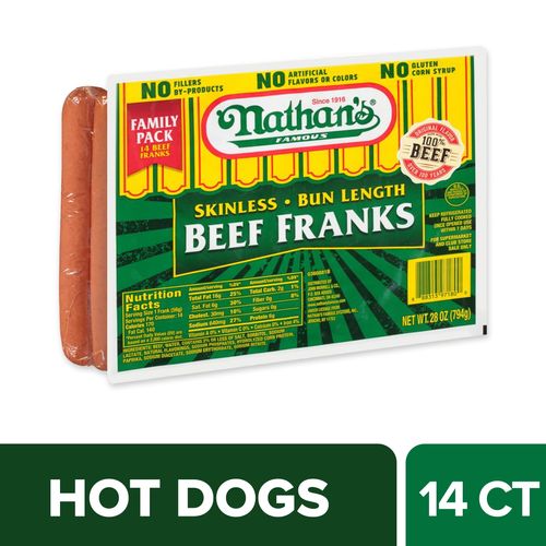 Nathan's Famous Skinless Beef Franks