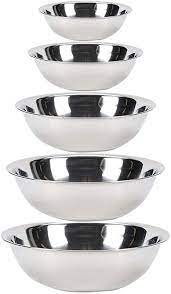 Vollrath 3 Piece Standard Weight Stainless Steel Mixing Bowl Set - 3/Set