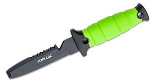 Schrade Water Rat Fixed Blade Dive Knife Green