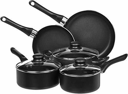 Amazon Basics Non-Stick Cookware Set, Pots and Pans