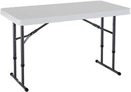 Lifetime 80160 Commercial Height Adjustable Folding Utility Table