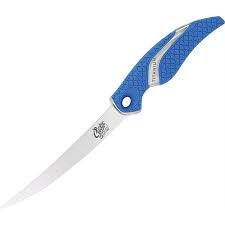Camillus Cuda Curved Boning Fixed Blade Knife Blue