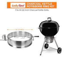 Onlyfire Charcoal Kettle Rotisserie Ring Kit