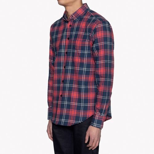 NAKED & FAMOUS "RUSTIC NEP" PLAID FLANNEL EASY SHIRT