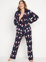 Old Navy Matching Printed Flannel Pajama Set for Women